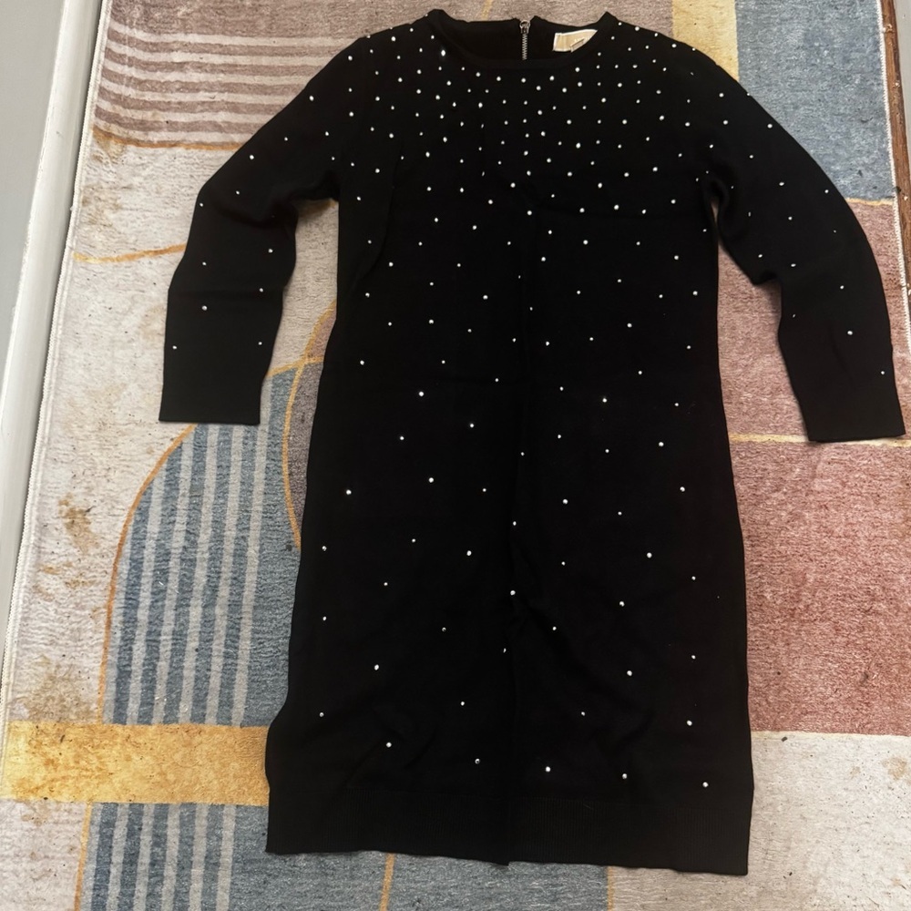 Michael Kors Black Dress with White Accents